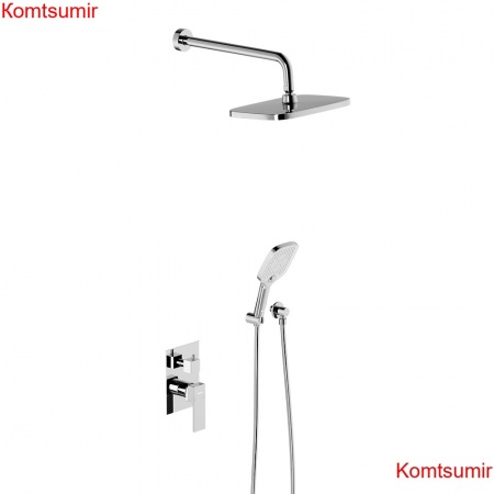 Damixa 953520000 Gala встраиваемая душевая система с ванно-душевым смесителем, хром