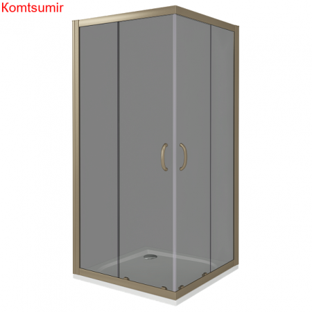 Душевой уголок поддон отдельно 100х100 квадратный Good Door Jazze CR-100-B-BR ДЖ00041