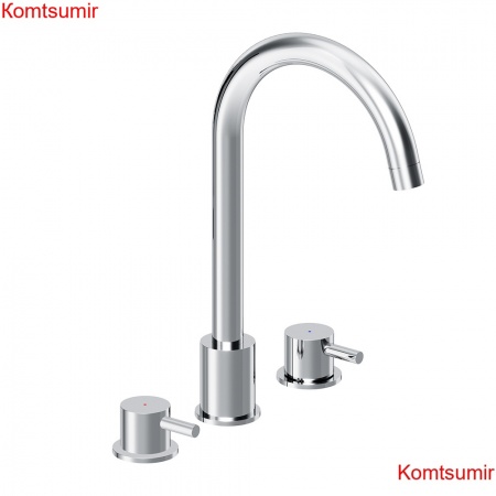 Damixa 360200000 Scandinavian Pure Смеситель для умывальника, встраиваемый в столешницу, трёхсекционный, хр