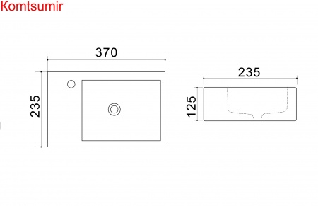 Раковина Trend правая (AZ4331)