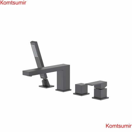 Смеситель на борт ванны на 4 отв. AQUATEK, матовый черный AQ1648MB ЛИБРА