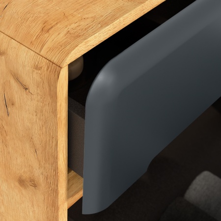 Тумба Solare 80 подвесная Дуб Крафт золотой/Антрацит