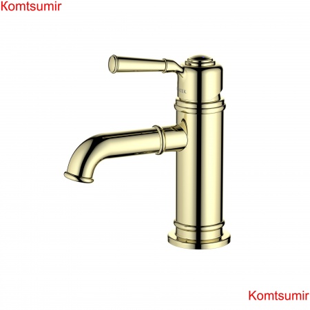 Смеситель для раковины 72, без донного клапана AQUATEK, полир. золото AQ1510PG КЛАССИК