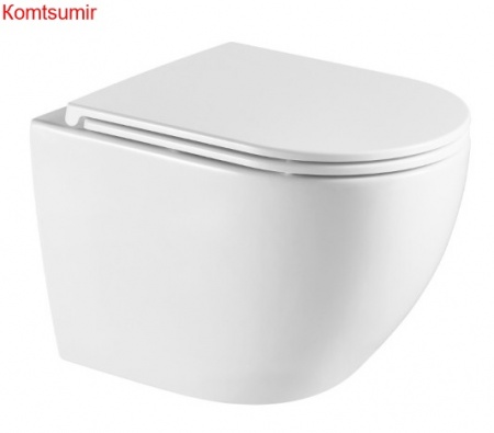 Унитаз подвесной Azario Navio 540x365x425 безободковый в комплекте с сиденьем микролифт (AZ-0074) Унитаз подвесной Azario Navio 540x365x425 безободковый в комплекте с сиденьем микролифт (AZ-0074)