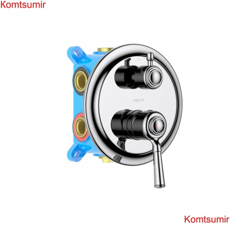 Смеситель для ванны 3 режима (внешняя и скрытая часть) AQUATEK AQ1547CR КЛАССИК