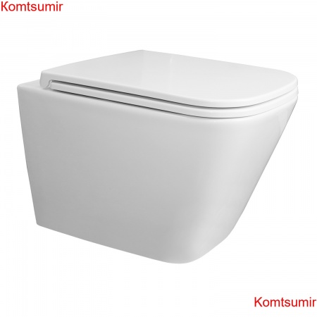 Унитаз подвесной Azario Teramo 340х490х350 безободковый, слив "Торнадо", в комплекте с сидением микролифт (AZ-0052-UQ3) Унитаз подвесной Azario Teramo 340х490х350 безободковый, слив "Торнадо", в комплекте с сидением микролифт (AZ-0052-UQ3)