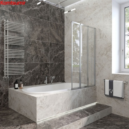 Шторка на ванну Veconi PL-73R 90*150