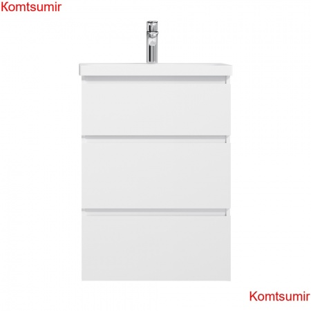 M91FSX0602WG GEM S, База под раковину, напольная, 60 см, 3 ящика, белый глянец