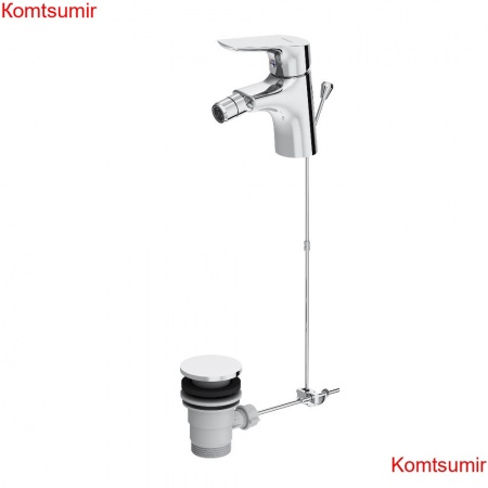 Damixa 770240000 Jupiter, смеситель для биде с донным клапаном, хром