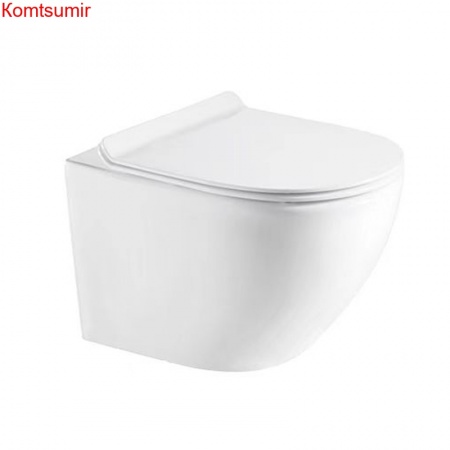 Унитаз подвесной Azario Gloria 480х370х360 безободковый с быстросъемным сиденьем микролифт (AZ-2003)