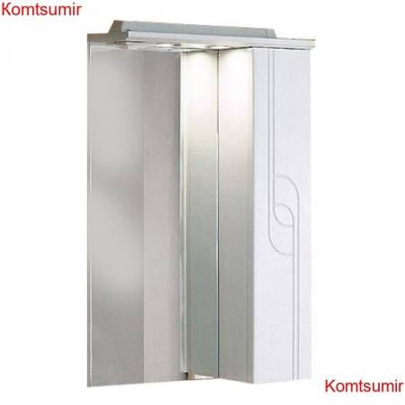 Зеркало-шкаф AQUATON ПАНДА-50 с подсветкой, правое, белое (1A007402PD01R)