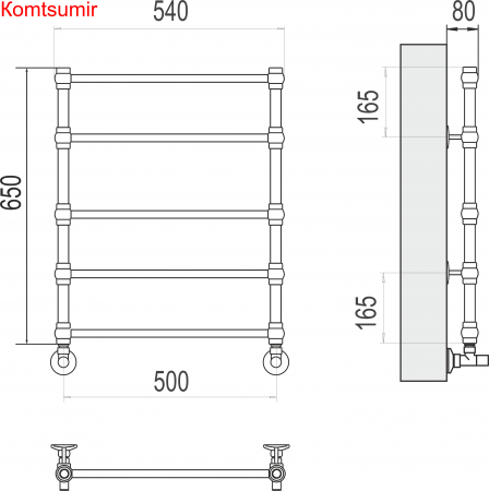 Прованс П5 500*650 Полотенцесушитель  TERMINUS Прованс П5 500*650 Полотенцесушитель  TERMINUS