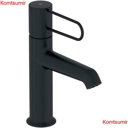 Смеситель для раковины Jacob Delafon Odeon Rive Gauche с донным клапаном, черный матовый (E21028-BL-BL)