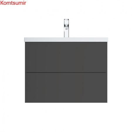 M90FHX07522GM GEM, База под раковину, подвесная, 75 см, 2 ящика push-to-open, графит матовый