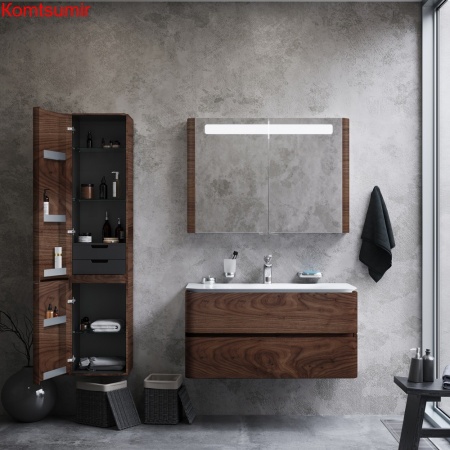 M30CHL0406NF Sensation, Шкаф-колонна, подвесной, левый, 40 см, двери, орех, текстурированная, шт M30CHL0406NF Sensation, Шкаф-колонна, подвесной, левый, 40 см, двери, орех, текстурированная, шт