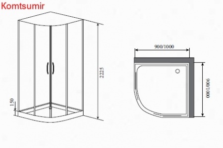 Timo Premium ILMA 909 душевая кабина (90*90*222)