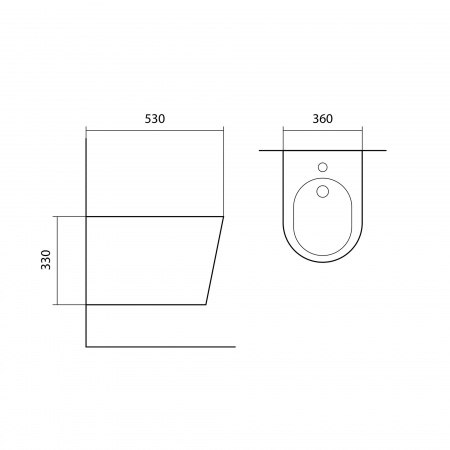 Биде подвесное AQUATEK ВЕГА AQ1057-00, 530*360*330 мм, цвет белый