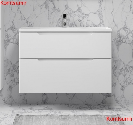 Тумба Wector 90 подвесная белая