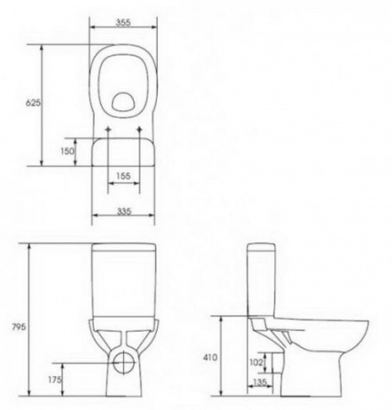 Унитаз-компакт Cersanit Trento TR 011