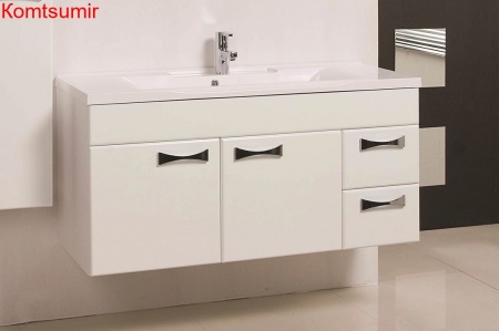 Тумба под раковину AQUATON Диор 120 подвесная, белая (1A110601DR010)