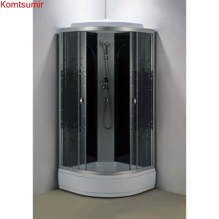 Душевая кабина Loranto 100x100x215 поддон 13 см, 4 мм прозрачное стекло с рисунком "мозайка" (CS-1000-13ТМ/М)