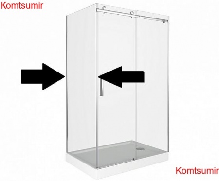 Боковая часть GOOD DOOR GALAXY SP- 90-С-CH стекло Прозрачное 6мм