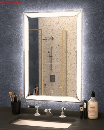 Зеркало AZARIO Teodoro 550*800, влагостойкое с подсветкой и гравировкой