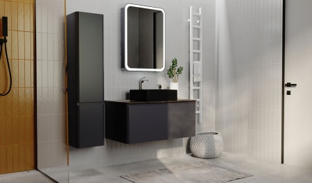 Тумба Morelle 100 подвесная Антрацит/Трюфель