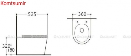 Унитаз подвесной Aquanet Rimless Atago 2.0 W LX-1905