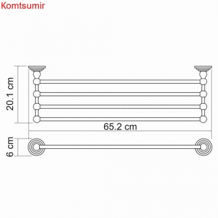 WasserKRAFT Isar K-7311 Полка для полотенец