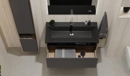 Тумба Tossony 90 подвесная Дуб Самдал/Антрацит