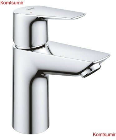 Смеситель для раковины GROHE BauEdge с ограничителем температуры, гладкий корпус, размер S, хром (23330001)