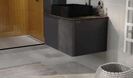 Тумба Morelle 80 подвесная Антрацит/Трюфель