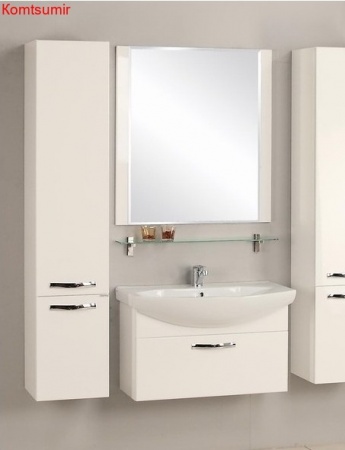 Тумба под раковину AQUATON Ария 80 подвесная, белая (1A141701AA010)