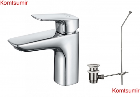 Смеситель для раковины 97 с донным клапаном AQUATEK AQ1011CR ВЕГА