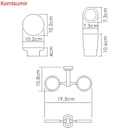 WasserKRAFT K-28126 Держатель стакана и мыльницы