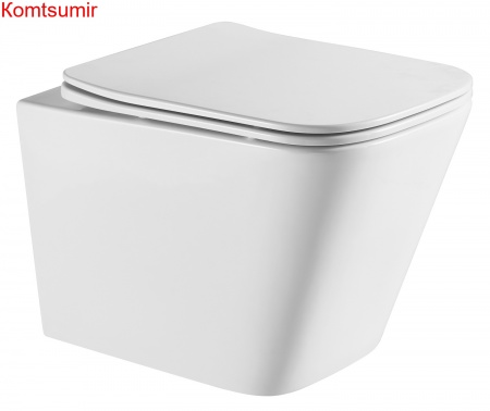 Унитаз подвесной Azario Teramo 490х345х355 безободковый, квадратный с системой антивсплеск (Торнадо) в комплекте с сидением микролифт (AZ-0052-UQ) Унитаз подвесной Azario Teramo 490х345х355 безободковый, квадратный с системой антивсплеск (Торнадо) в комплекте с сидением микролифт (AZ-0052-UQ)