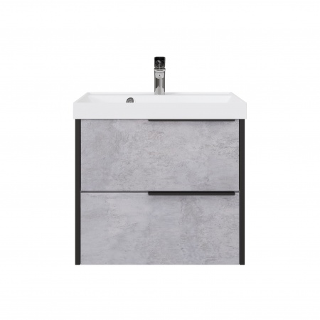 Тумба Fostero 60 подвесная Цемент Светлый с раковиной