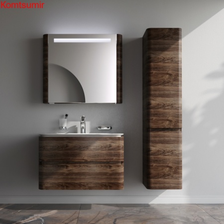 M30FHX0802NF Sensation, База под раковину, подвесная, 80 см, ящики, орех, текстурированная, шт