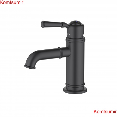 Смеситель для раковины 72, без донного клапана AQUATEK, матовый черный AQ1510MB КЛАССИК