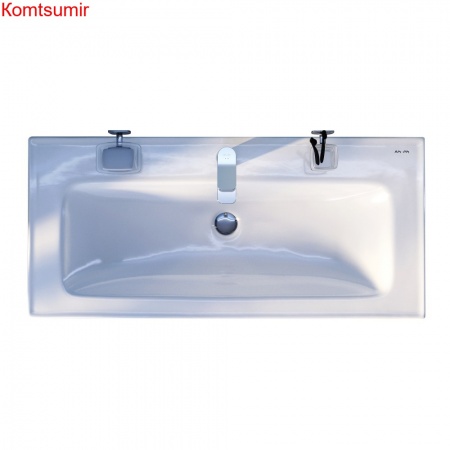 M85AWCC1002WG64 X-Joy, Раковина мебельная, керамическая, 100 см, встроенная, цвет: белый, глянец