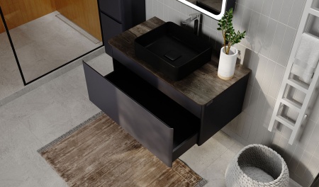 Тумба Morelle 100 подвесная Антрацит/Трюфель