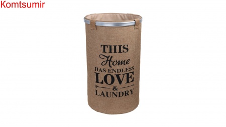 Корзина для белья складная FX-1031B, бежевая, 80 литров