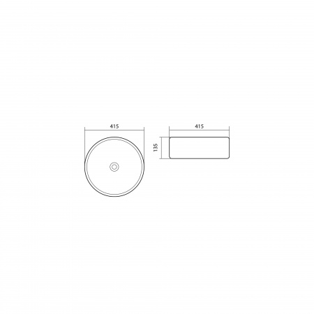 Раковина накладная для установки на столешницу AQUATEK ЕВРОПА AQ5558-00, 415*415*135 мм, с отверстием под смеситель