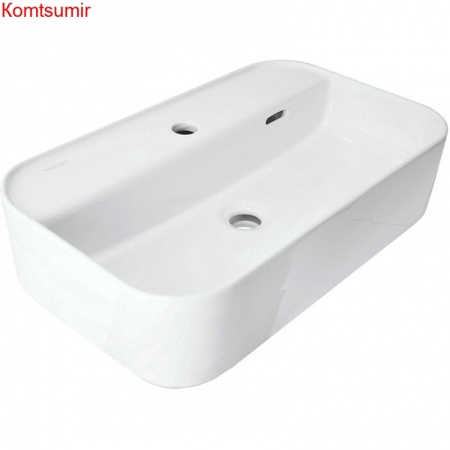 Раковина накладная Sanita luxe Infinity Shelf 60х36, белая (INF60SLWB01SH)