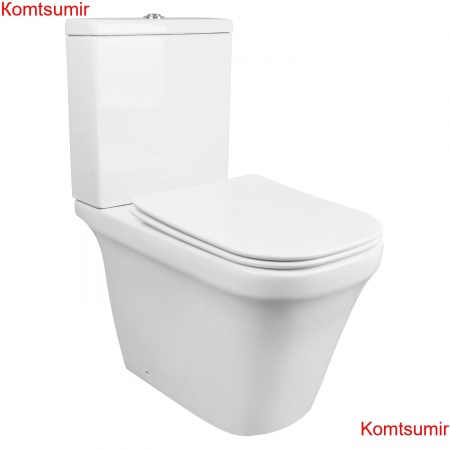 Унитаз-компакт Azario Candy 370х620х780 напольный, безободковый, в комплекте с бачком и сиденьем микролифт (AZ-1503B)