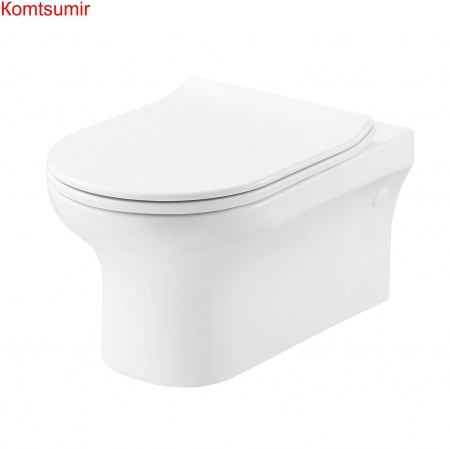 ARCHI Унитаз подвесной с тонкой крышкой микролифт безободк., с креплениями (360*550*300)