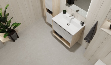 Тумба Tossony 70 подвесная Сонома светлая/Белый