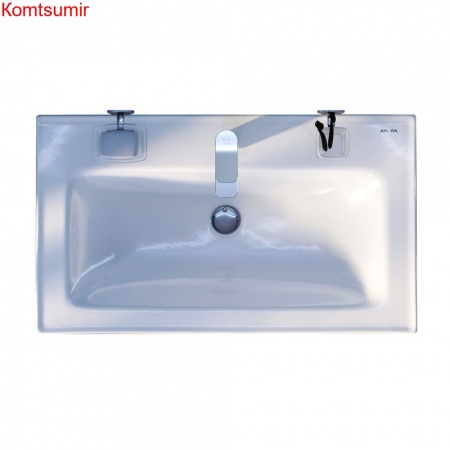 M85AWCC0802WG64 X-Joy, Раковина мебельная, керамическая, 80 см, встроенная, цвет: белый, глянец