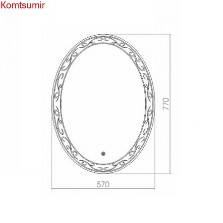 Зеркало Azario Нанси 570*770, LED-подсветка, сенсорный выключатель